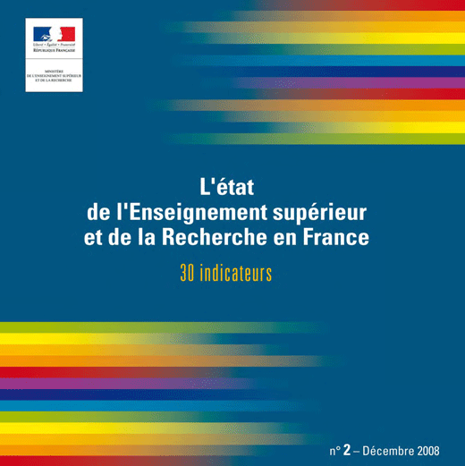 Couverture de la publication l'état de l'Enseignement supérieur et de la Recherche en France n°2 - Décembre 2008